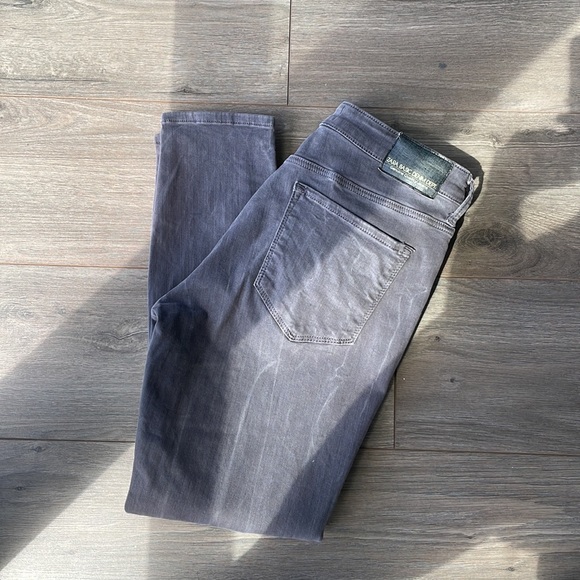 Zara gray light wash stretchy crystal studded ankle legging denim pants size 10 - Picture 7 of 14